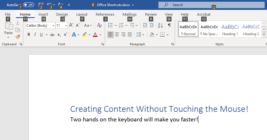 microsoft word keyboard shortcuts heart